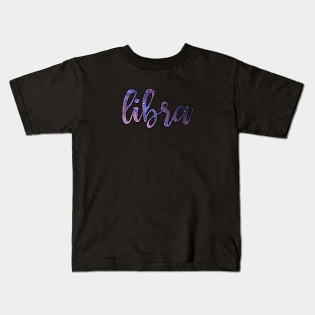 Galaxy Zodiac Star Sign - Libra Kids T-Shirt by MysticMagpie
